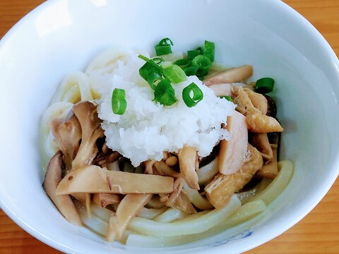 きのこおろしの汁なしうどん